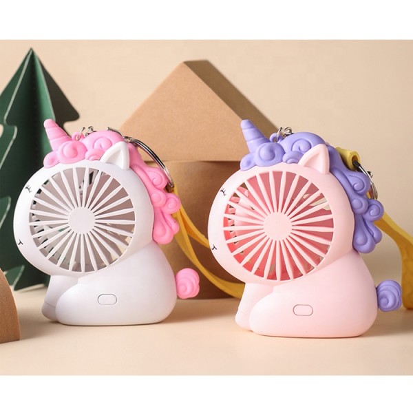 Unicorn Keychain Fan Supplier - Creative USB Charging Lanyard Toy