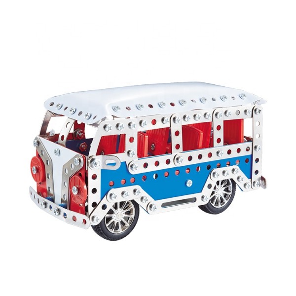 Metal Bus Model Factory - 337 Pcs DIY Building Blocks Car Toy