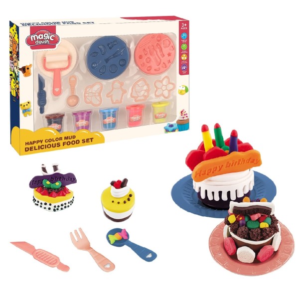 Polymer Clay Factory - Educational Color Mud Birthday Cake