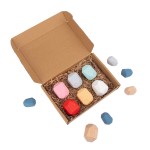 Montessori Balance Stones Supplier - Wooden Stacking Rainbow Colors