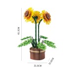 Sunflower Building Block Factory - Colorful Flower Model DIY Toy