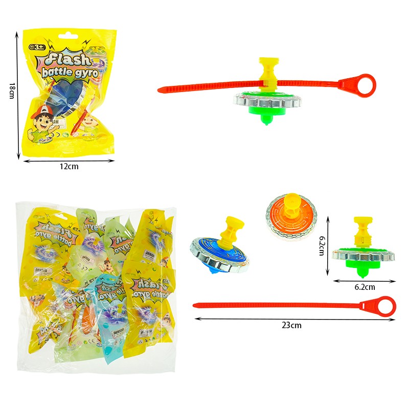 Flash Battle Gyro Supplier - Iron Alloy Pull Tape Three-colors Lights