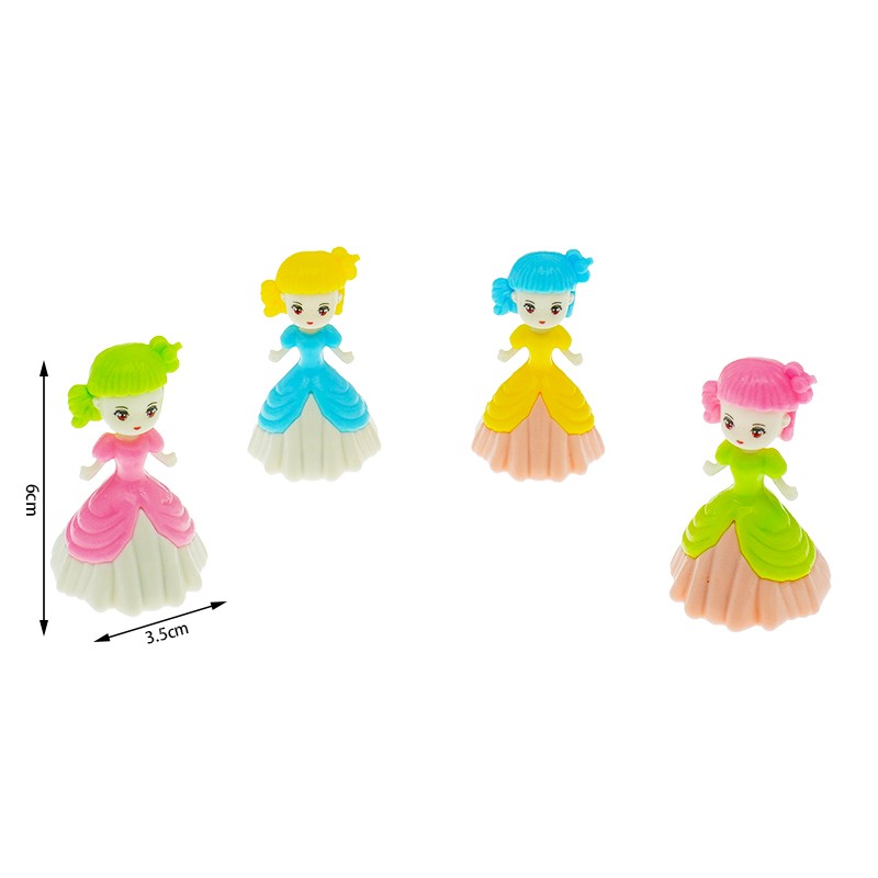 Pull Back Doll Factory - Mini Plastic Friction Princess Toy