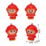 Mini Face Change Firefighter Factory - Plastic Changeable Doll Keychain