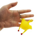 Soft Hen Keychain Factory - Rubber Yellow Chicken Prank Toy