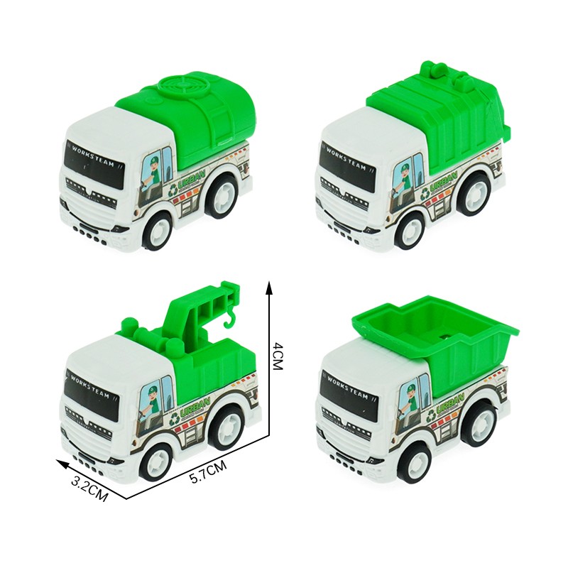 Garbage Truck Factory - Pull Back Plastic Friction Truck