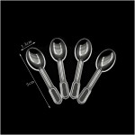 PS Ice Cream Scoop Supplier - Transparent Disposable Small Spoon