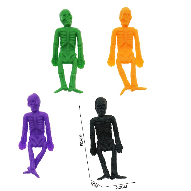Skeleton Man Toys Supplier - Halloween Luminous Decompressed Soft