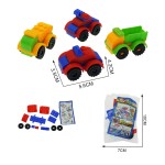 Block Vehicle Supplier - DIY 4 Models Blocks Car Toys