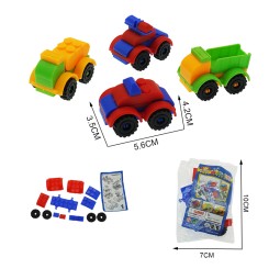 Block Vehicle Supplier - DIY 4 Models Blocks Car Toys