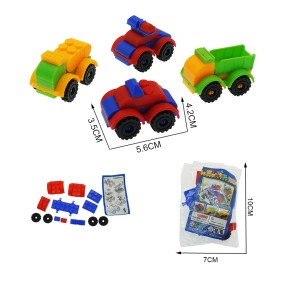 Block Vehicle Supplier - DIY 4 Models Blocks Car Toys