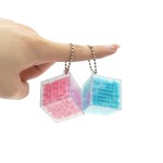 Square Maze Keychain Supplier - 3.3CM Rolling Bead Labyrinth
