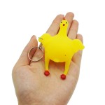 Soft Hen Keychain Factory - Rubber Yellow Chicken Prank Toy