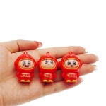 Mini Face Change Firefighter Factory - Plastic Changeable Doll Keychain