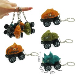 Dinosaur Pull Back Car Supplier - with Keychain High Quality