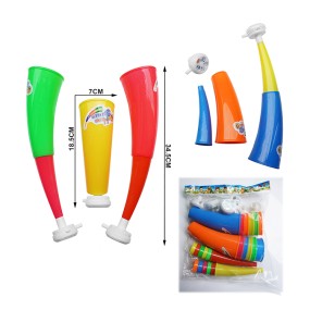 Two Sections Cheer Horn Supplier - Promotion Retractable Horn