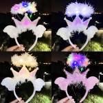 Glowing Crown Supplier - Cross-border Angel Headband Feather Wings