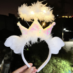 Glowing Crown Supplier - Cross-border Angel Headband Feather Wings