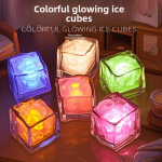 Ice Cube Night Light Supplier - LED Glowing 7 Color Bathroom Wedding