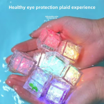 Ice Cube Night Light Supplier - LED Glowing 7 Color Bathroom Wedding