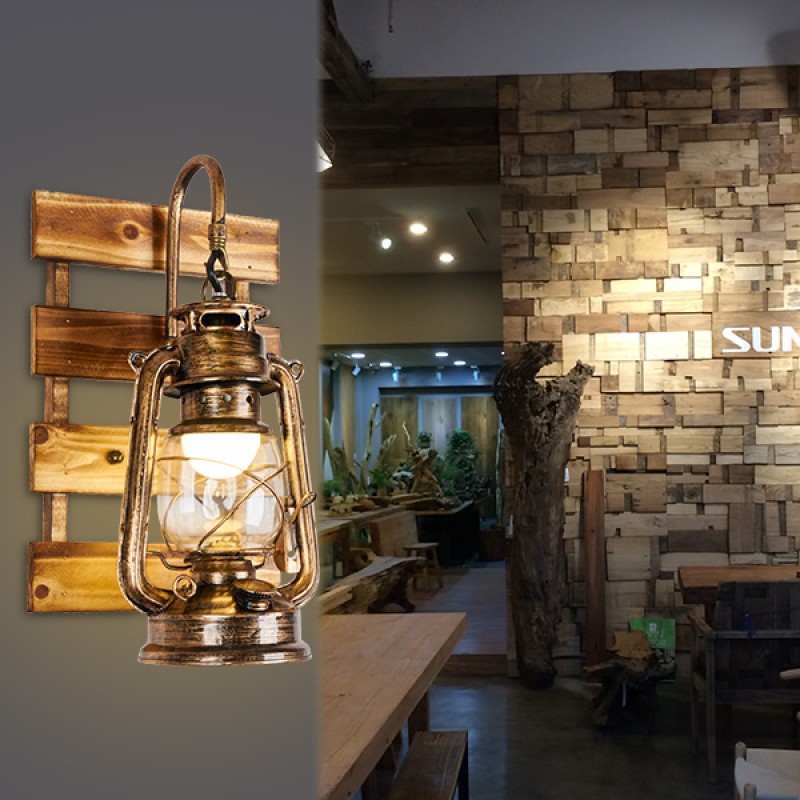 Industrial Wall Lamp Factory - Retro Metal E27 Bedside Sconce