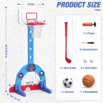 3 in 1 Sports Set Supplier - Adjustable Basketball Soccer Golf