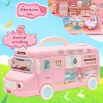 Doll House Play Set Factory - Indoor Touring Bus Pretend Cooking