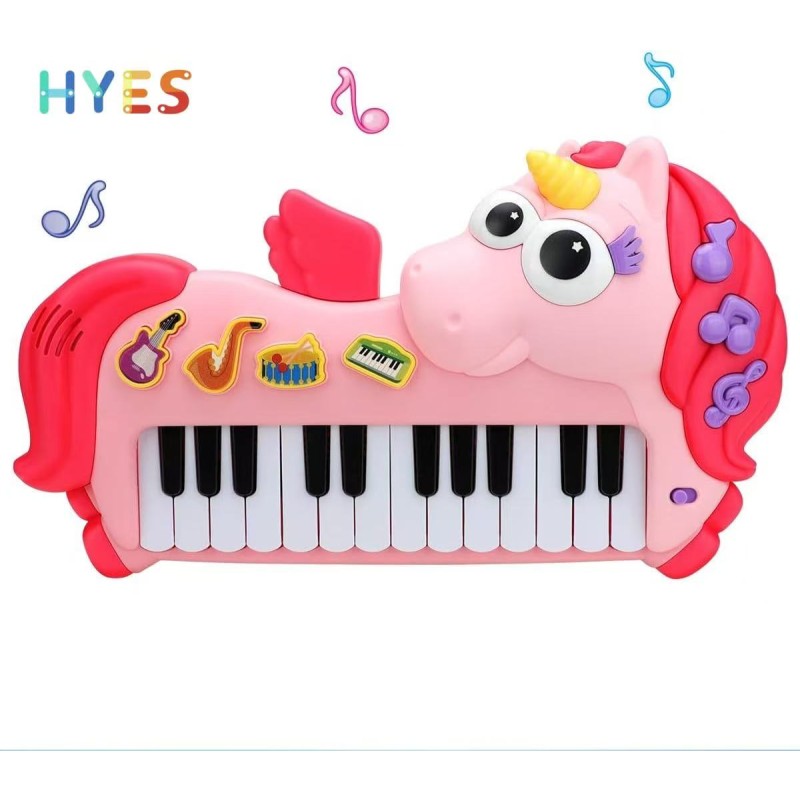 Unicorn Piano Toy Supplier - 24 Keys Keyboard Multifunctional Music