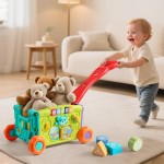 Multi-functional Trolley Play Set Factory - 2-in-1 Shopping Pull Toy