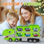 Dinosaur Truck Toys Factory - Pull Back Cars Track Learning Set