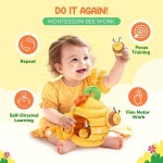 Baby Beehive Toys Supplier - 5 Sensory Bees Rattle Crinkle