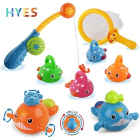 Bath Fishing Toys Factory - Swimming Whales Bathtub Infant Set