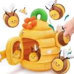 Baby Beehive Toys Supplier - 5 Sensory Bees Rattle Crinkle