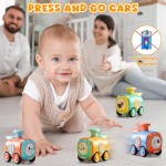 Baby Train Car Toys Supplier - 4PCS Press to Go Push Vehicle Set