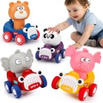 Press and Go Toy Cars Factory - Friction Animal Racing Baby Toys