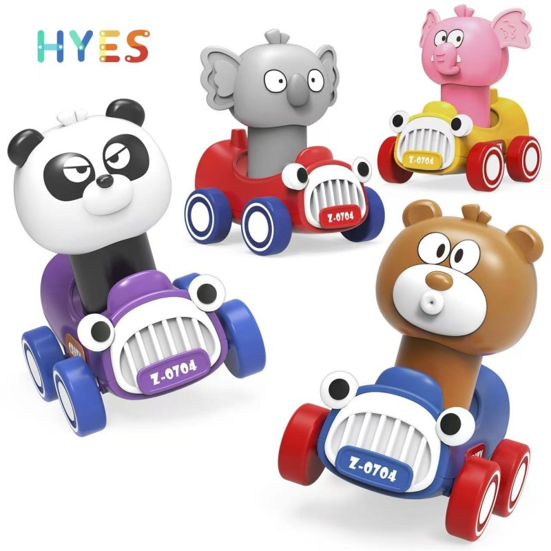 Press and Go Toy Cars Factory - Friction Animal Racing Baby Toys