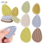 Fidget Sensory Stone Supplier - 6Pcs Silicone Textured Worry Stone