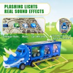 Dinosaur Transport Truck Supplier - Sounds Lights Pull Back Car