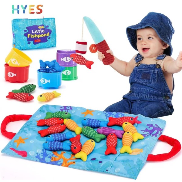 Montessori Toys Supplier - 10 in 1 Cloth Fishing Game Birthday