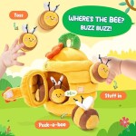 Baby Beehive Toys Supplier - 5 Sensory Bees Rattle Crinkle