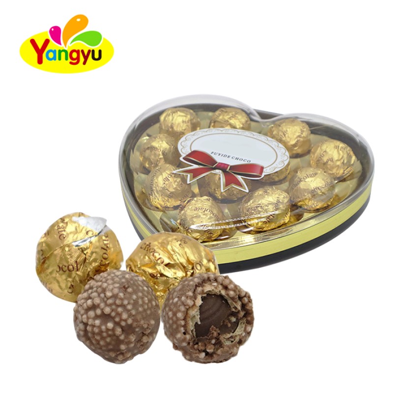 Peanut Chocolate Manufacturer - Golden Spherical Gift Box