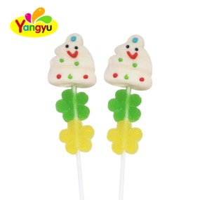 Snowman Lollipop Factory - Plastic Cartoon Chewy Gummy Flower
