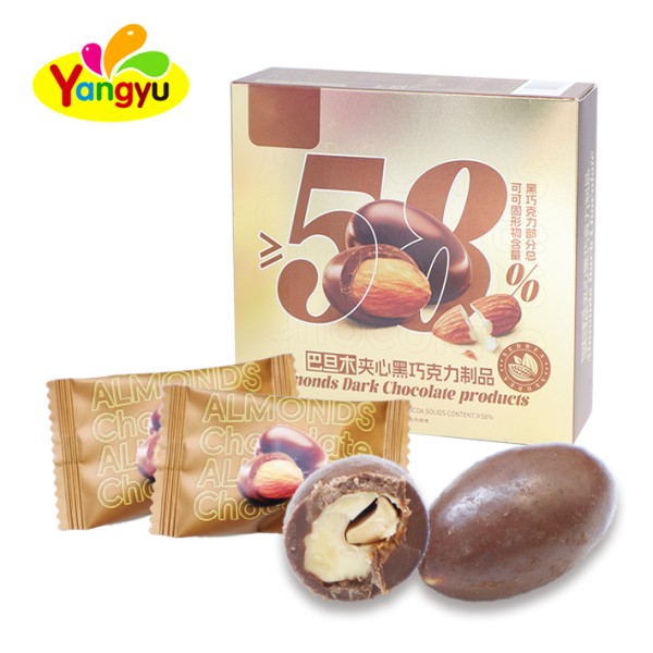 Almond Chocolate Supplier - Dark Filled Over 58% Cocoa