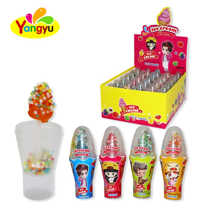 Ice Cream Lollipop Factory - Fruit Flavor Cone Particle Candy