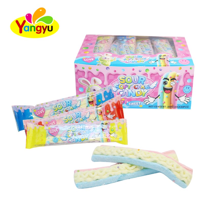 Marshmallows Factory - Rainbow Cake Soft Sweet Pearl Sugar