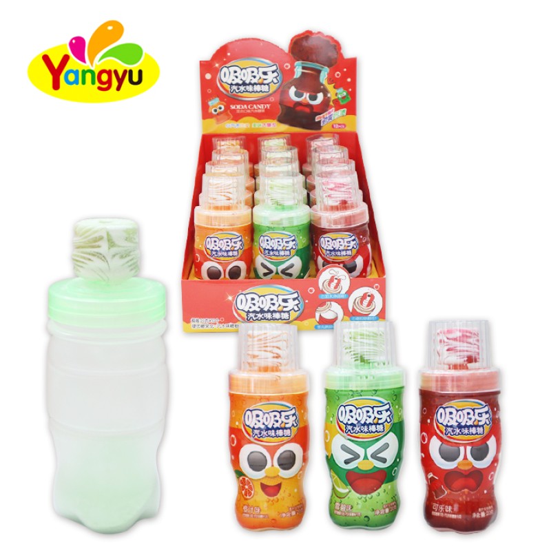 Soda Lollipops Supplier - Flavored Liquid with Sour Sugar