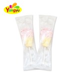 Ice Cream Lollipop Supplier - Two-Color Fruity Milk Jump Candy