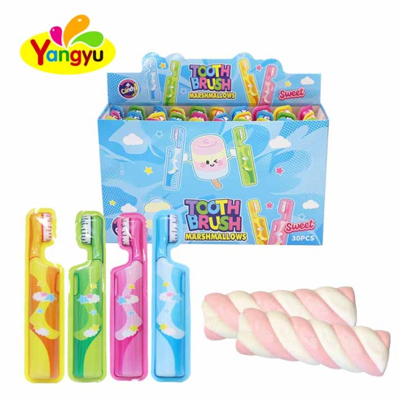 Cotton Candy Factory - Toothbrush Shaped Rainbow Marshmallow