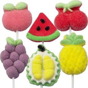 Marshmallow Factory - Fruit Shape Squishy Stick Sweet Candy