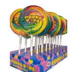 Lollipop Manufacturer - Rainbow Swirl Flat Giant Boba Fruit